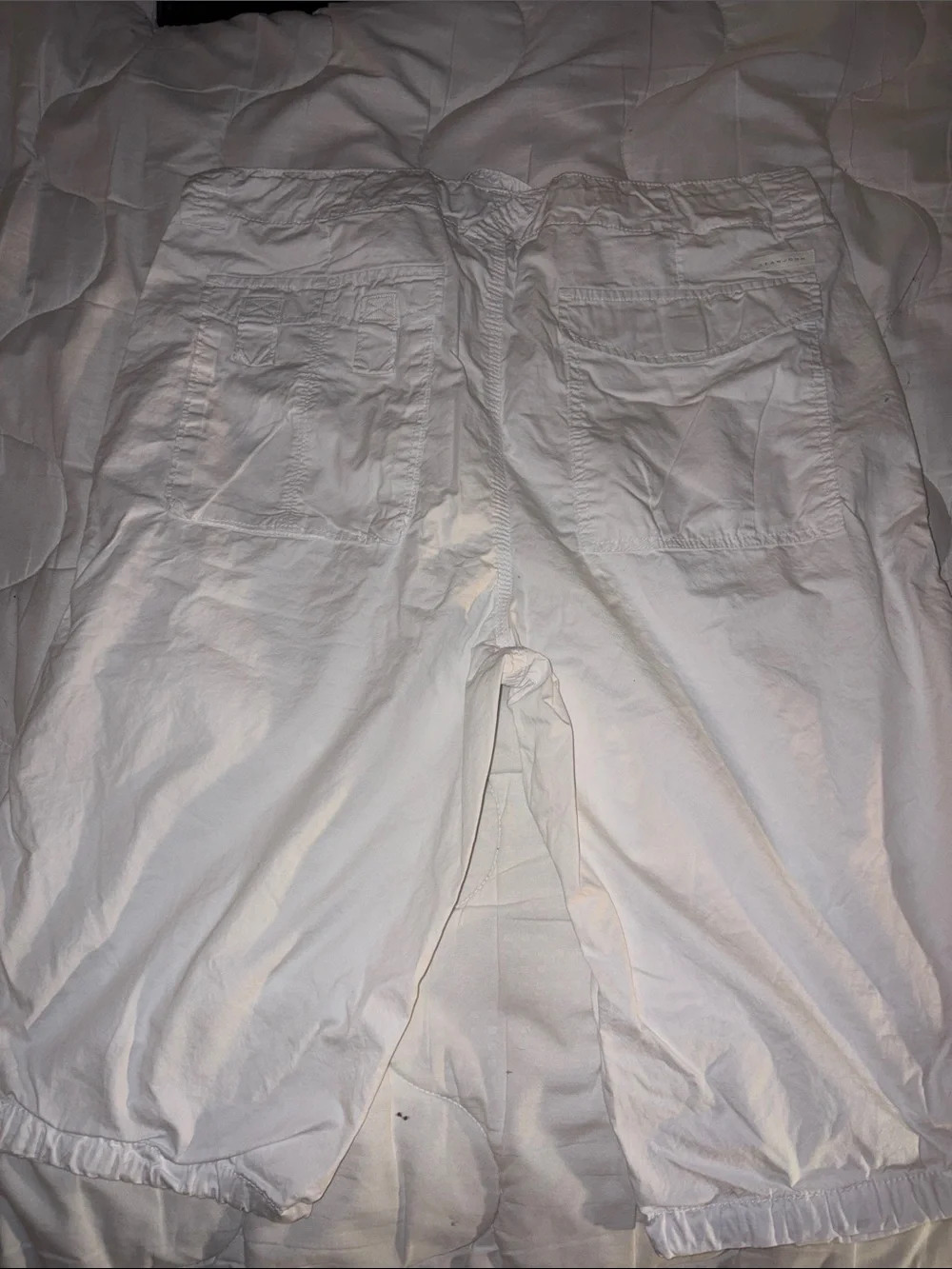 Sean John Men's White and Black Cargo Shorts